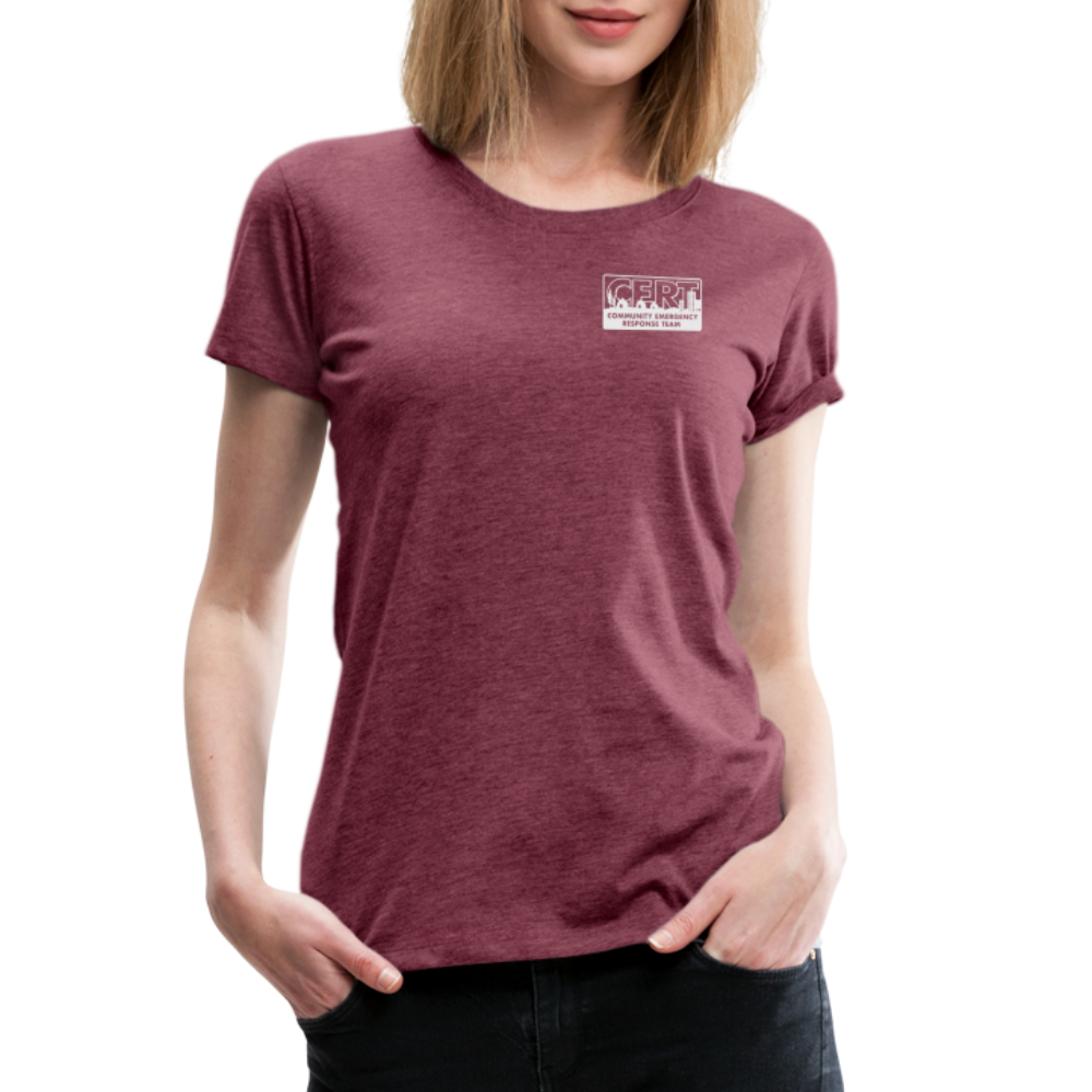Ladies CERT Logo T-Shirt - heather burgundy